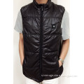 Electric heated mens motorcycle leather vest